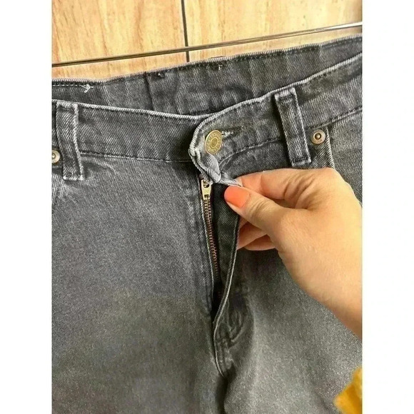 Vintage Lee Jeans Black Wash Women's Size 6 READ DESCRIPTION - Picture 3 of 10